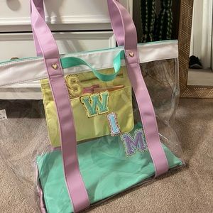 Stoney Clover Lane x Target Clear Tote With SWIM patches